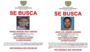 Policía ofrece recompensa hasta de RD$300 mil por información de exmiembros prófugos por asesinatos